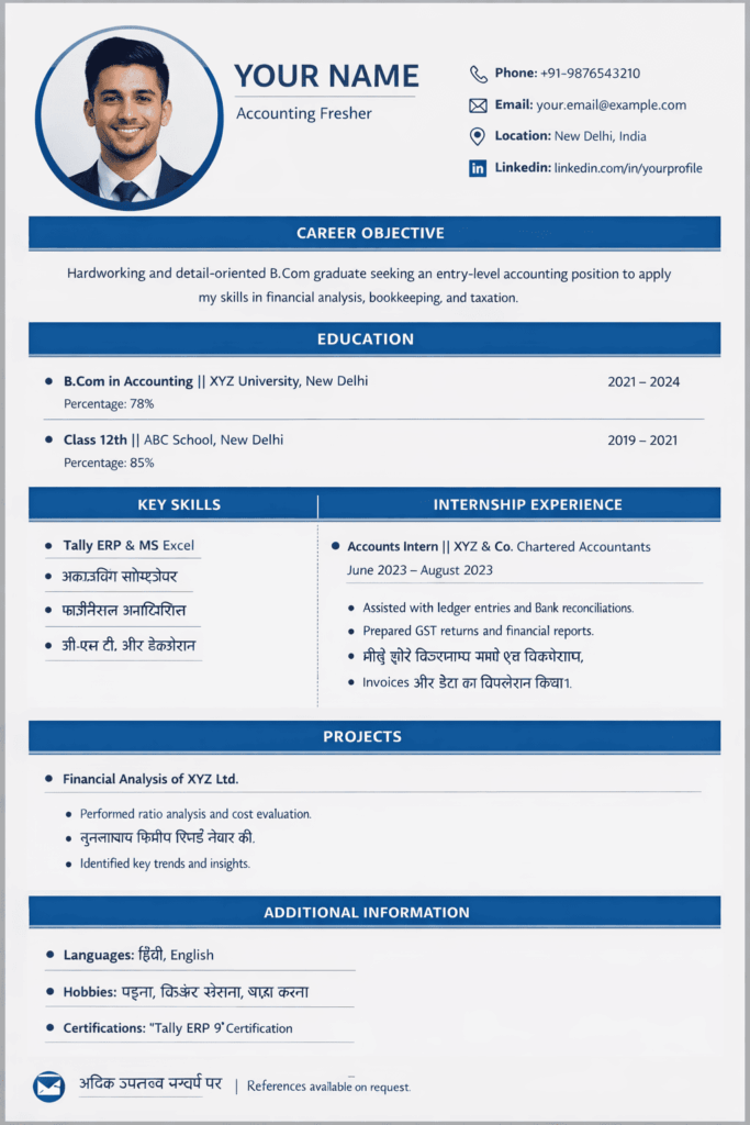 Resume Format for Accounting Freshers (1)