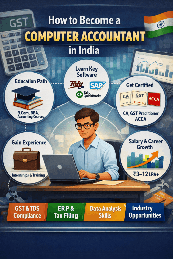 how to become computer accountant in India