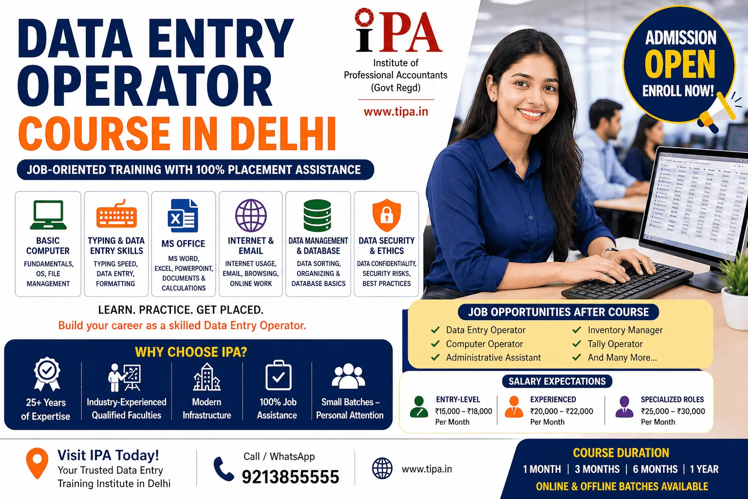 data entry operator course in delhi